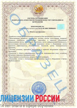 Образец сертификата соответствия (приложение) Шатура Сертификат ISO 27001